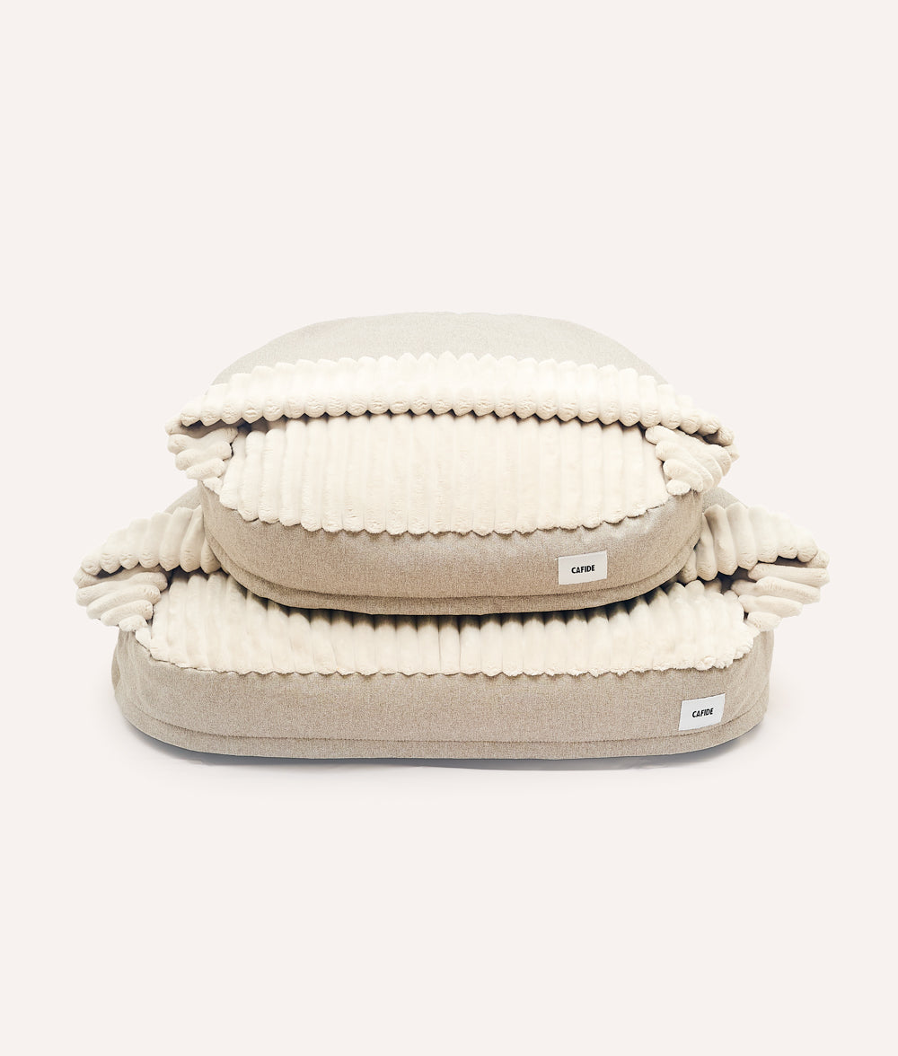 Cama Perro con Capucha Chenilla Beige, Maso-2